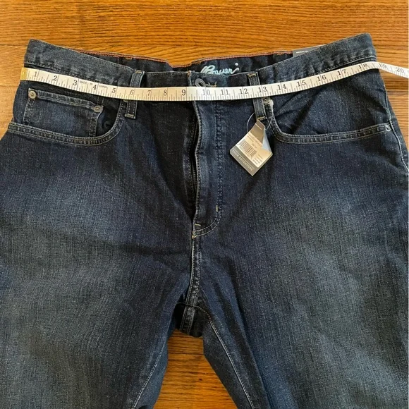 NWT Eddie Bauer Fleece Lined Classic Straight Flex Winter Jeans - Picture 2 of 10